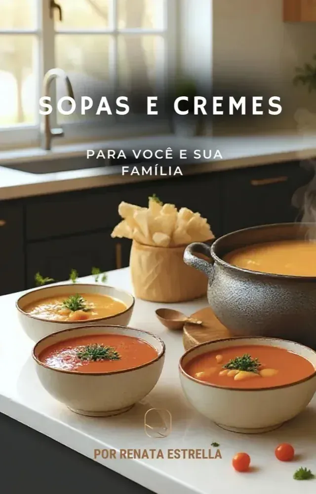 Instagram post for Renata Estrella promoting a "Sopas e Cremes" recipe ebook