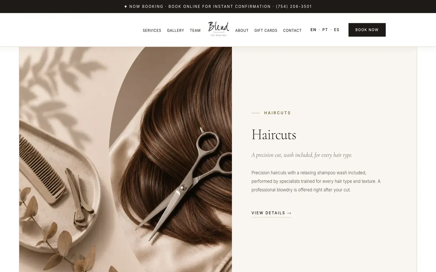 Blend Hair Boutique, Services