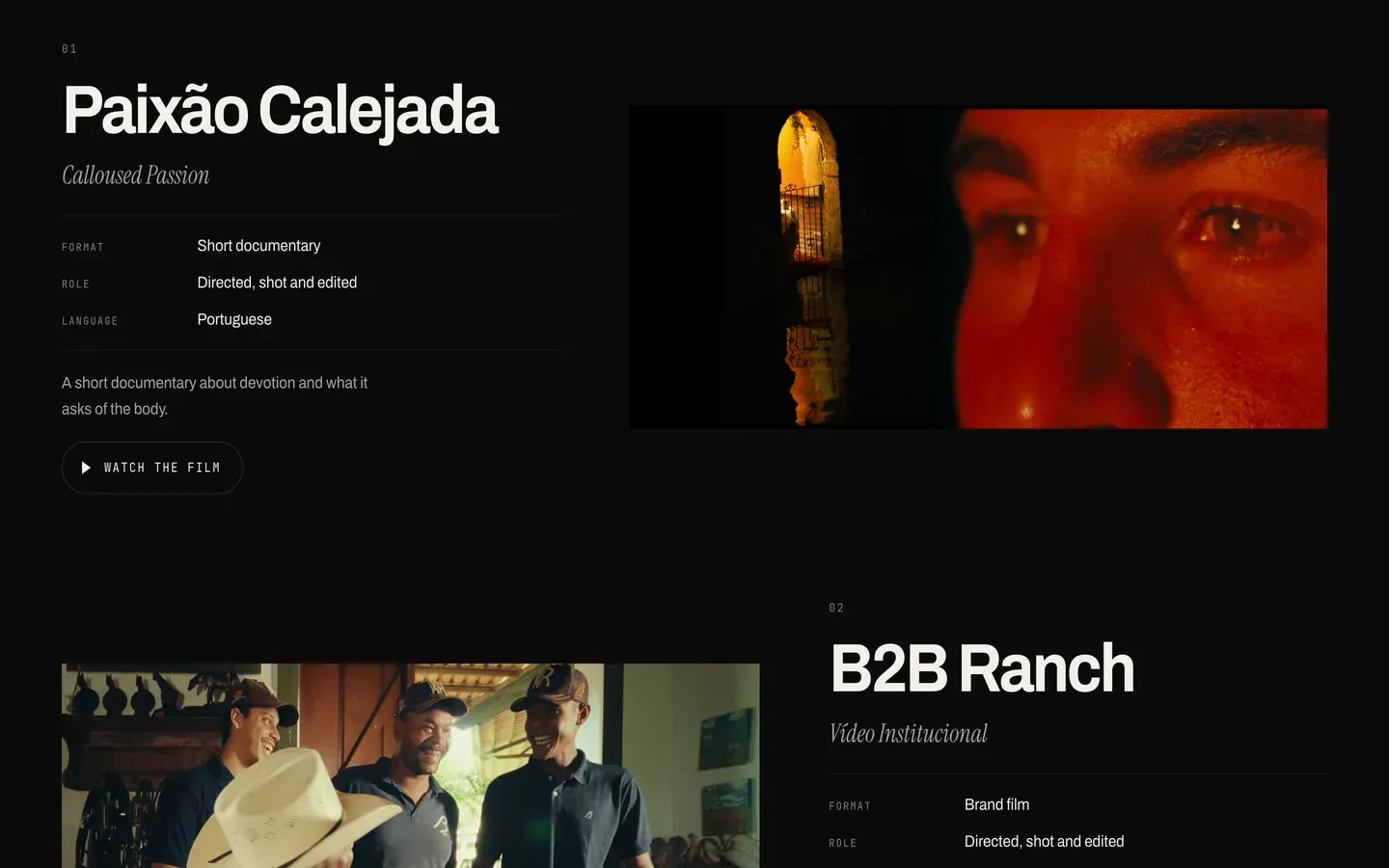 Rafa Diniz, Films