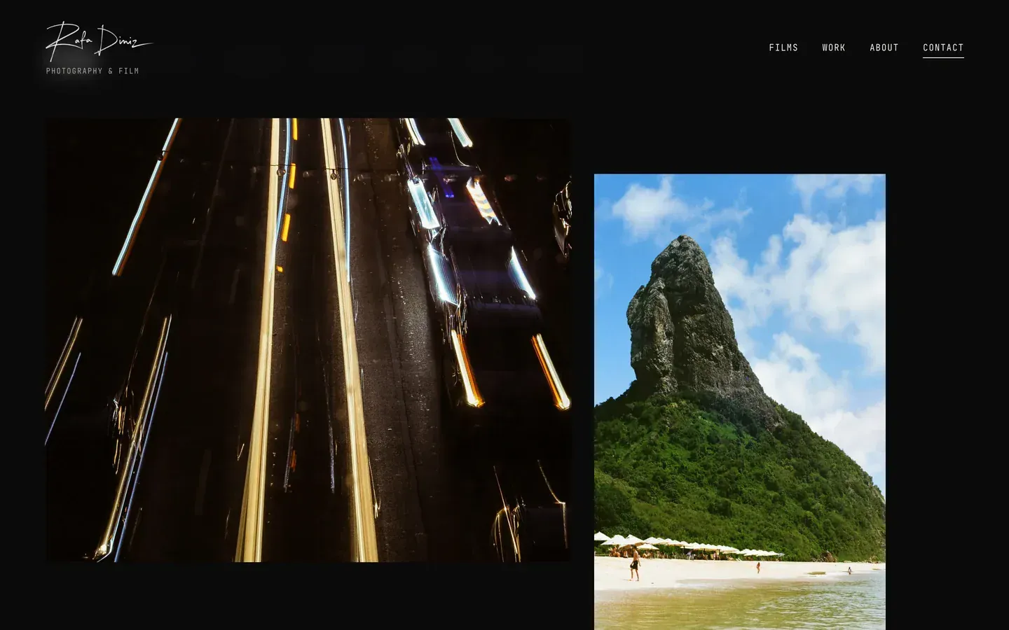A page from the Rafa Diniz website