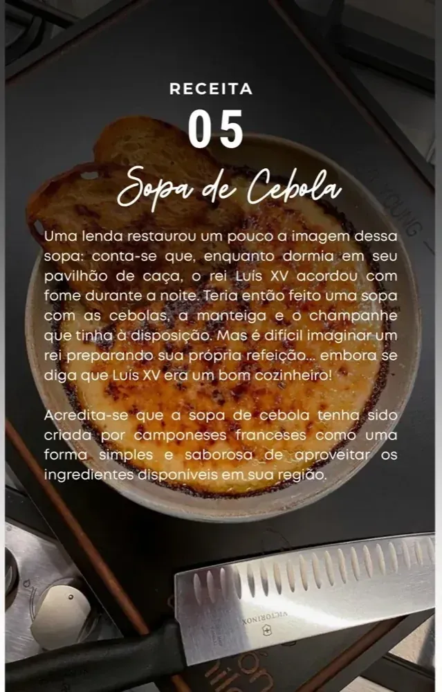 Recipe 05, Sopa de Cebola